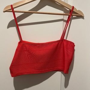 red crop top